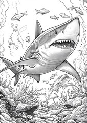 Sharks Coloring Pages