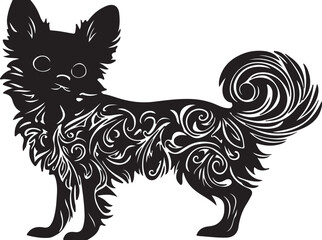 Chihuahua Silhouette Vector: Artistic Canine Illustration