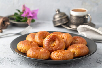 Traditional delicious Turkish dessert (Turkish name; Sekerpare)