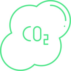 Carbon Dioxide Gas icon single vector illustration