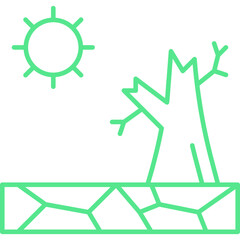 Drought icon single vector illustration