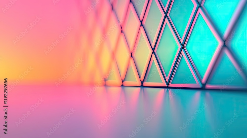 Poster symmetry gradient idea. colorful geometric pattern with soft focus, perfect for modern designs or te
