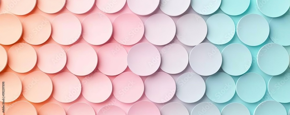 Aufkleber symmetry gradient idea. colorful geometric circles arranged in a stylish gradient pattern for creati