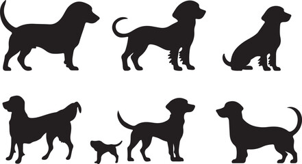 Detailed Dachshund Silhouette: Artistic Canine Vector