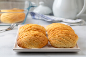 Traditional Delicious Turkish dessert; flour cookie ( un kurabiyesi - Yaprak Kurabiye )