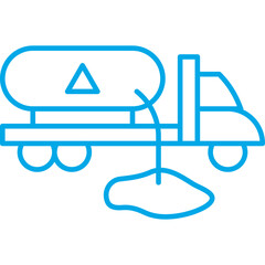 Truck Leaking Fuel icon single vector illustration
