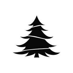 Minimalist geometric Christmas tree design with a star for modern holiday decoration