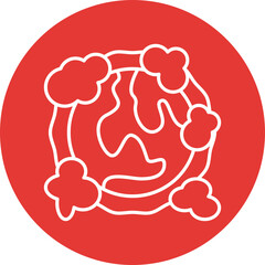 Global Pollution icon single vector illustration