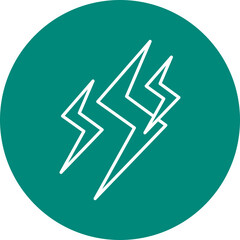 Lightning icon single vector illustration