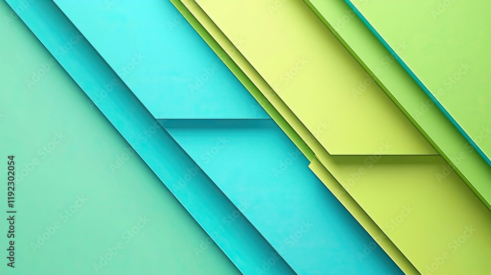 Poster symmetry gradient idea. colorful layered abstract design combining teal and lime green for modern vi