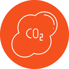 Carbon Dioxide Gas icon single vector illustration