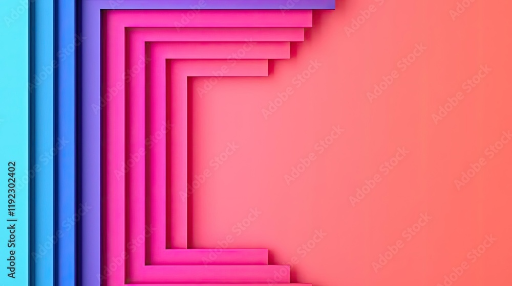 Poster vivid gradient idea. colorful layered shapes create a vibrant abstract background for design purpose