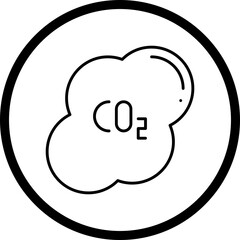 Carbon Dioxide Gas icon single vector illustration