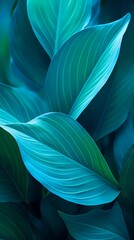 Digital technology leaf texture green nature poster background