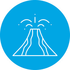 Volcano icon single vector illustration