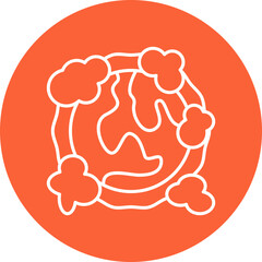 Global Pollution icon single vector illustration