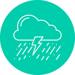 Thunderstorm icon single vector illustration