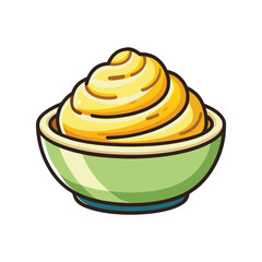 Mashed potatoes icon vector on White Background ,Vector Art Illustration on white background.