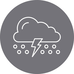 Hailstorm icon single vector illustration