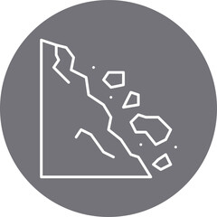 Rocks Falling icon single vector illustration