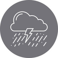 Thunderstorm icon single vector illustration