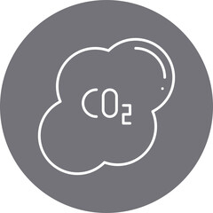 Carbon Dioxide Gas icon single vector illustration