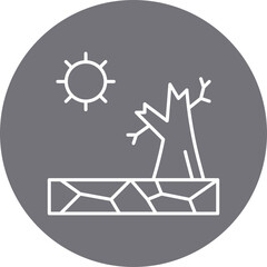 Drought icon single vector illustration