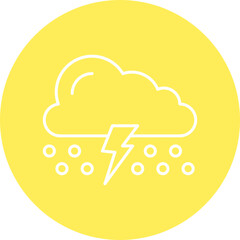 Hailstorm icon single vector illustration