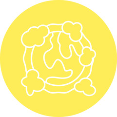 Global Pollution icon single vector illustration