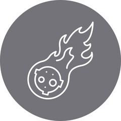 Falling Asteroid icon single vector illustration