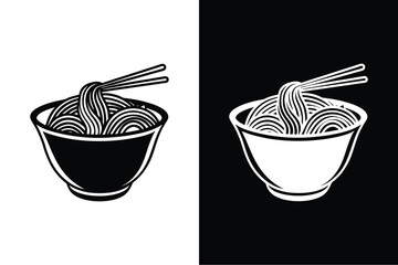 Noodles icon vector on White Background ,Vector Art Illustration on white background.