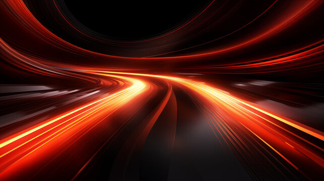 Colorful futuristic road