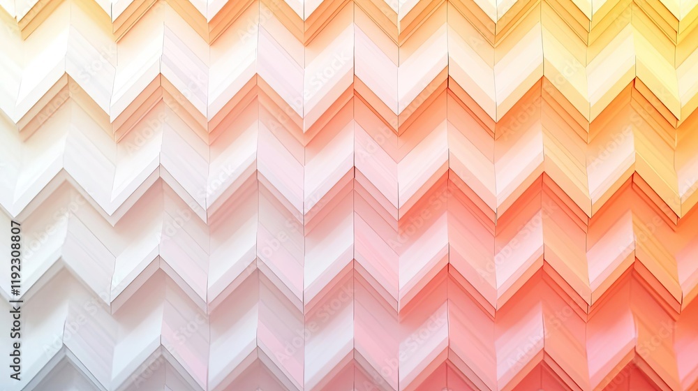 Poster symmetry gradient idea. colorful geometric background with a repeating chevron pattern in warm tones