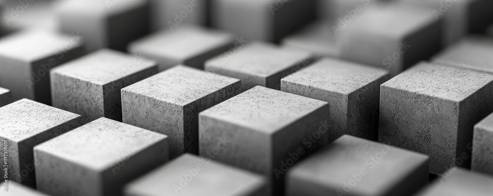 Poster minimal symmetry concept. close-up of textured concrete blocks in a modern architectural design sett