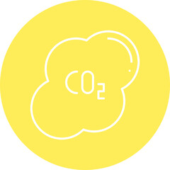 Carbon Dioxide Gas icon single vector illustration
