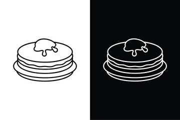Pancakes icon vector on White Background ,Vector Art Illustration on white background.