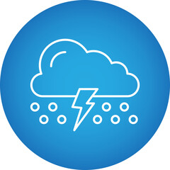 Hailstorm icon single vector illustration