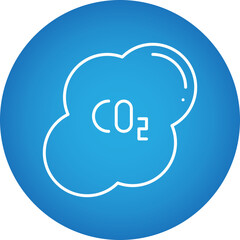 Carbon Dioxide Gas icon single vector illustration