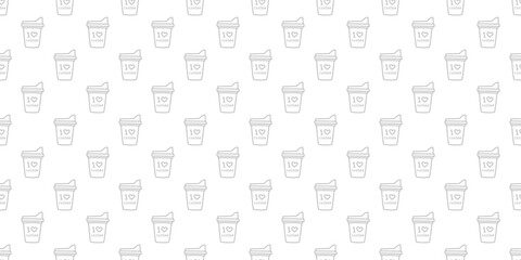 Obraz premium coffee paper cup pattern background. vintage take away paper coffee cup pattern background. cafe pattern background. Take away coffee cup pattern background. paper coffee cups background.