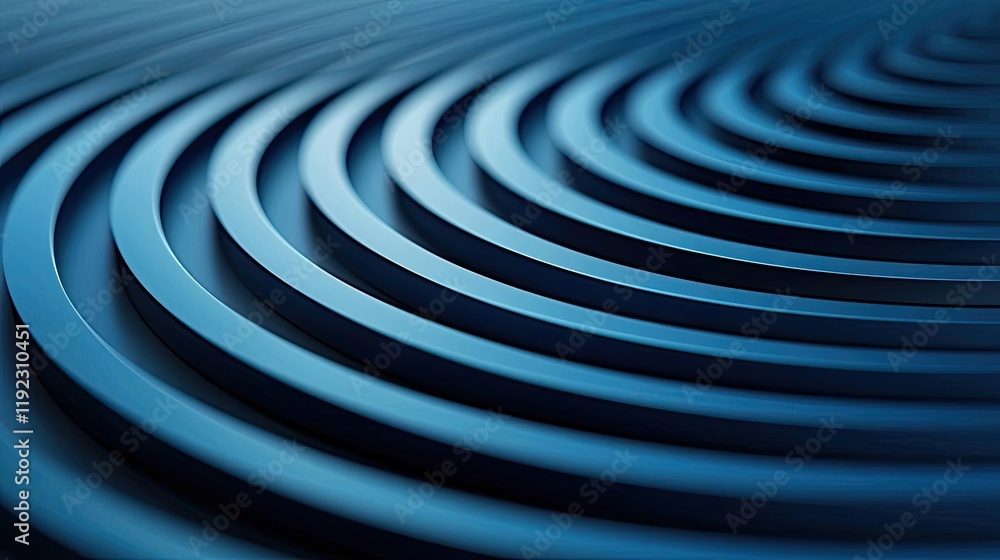 Poster symmetry gradient idea. abstract waves in blue tones creating a smooth, flowing visual experience.