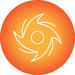 Cyclone icon single vector illustration