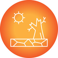 Drought icon single vector illustration