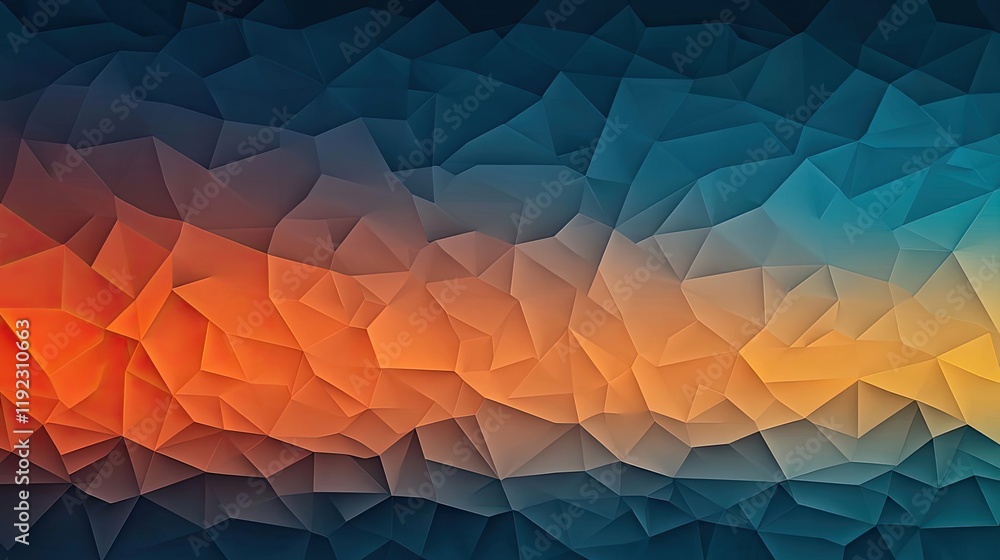 Poster minimal symmetry concept. abstract geometric pattern with vibrant colors in a modern artistic style.