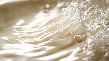 Obraz premium Creamy Liquid Wave Abstract Texture Background
