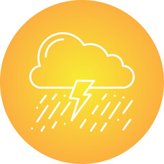 Thunderstorm icon single vector illustration
