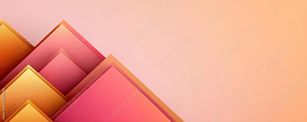 Poster symmetry gradient idea. abstract layered shapes in warm colors, perfect for modern design background