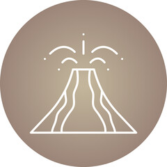 Volcano icon single vector illustration