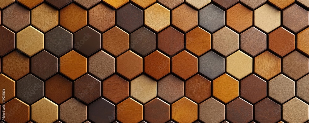 Poster symmetry gradient idea. beautiful hexagonal patterns in earthy tones for modern design and decoratio