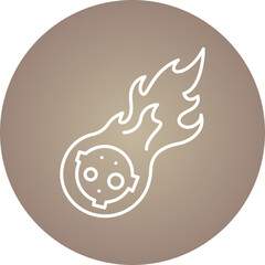 Falling Asteroid icon single vector illustration