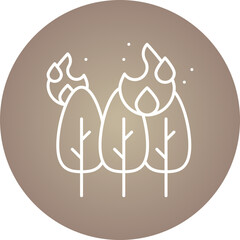 Forest Fire icon single vector illustration